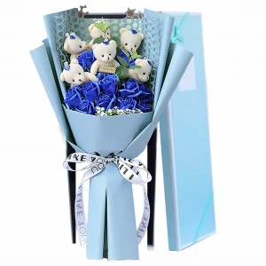 6 Bear Soap Flower Bouquet